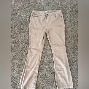 Hybrid & Company Women's Tan Boot Cut Jeans